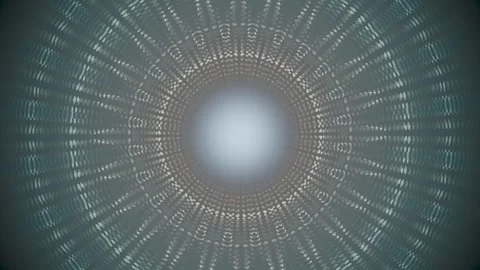 Light patterns create geometric shapes in a circular motion Stock Footage 337388729