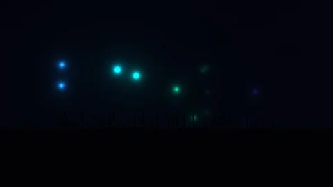 Light patterns create a sense of mystery in a dark space Stock Footage 338286661