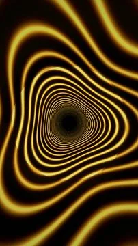 Light patterns create a tunnel effect in dark background Illustrazione stock