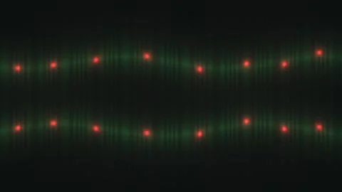 Light patterns create visual rhythm on dark background Stock Footage 338132847