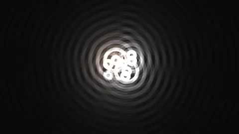 Light patterns create wave effects on a dark background Stock Footage 339452459