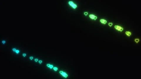 Light patterns in dark setting with shapes and colors in Stock Footage 338295467