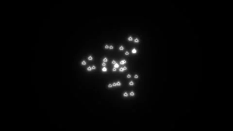 Light patterns form shapes on a dark background Stock Footage 338191736