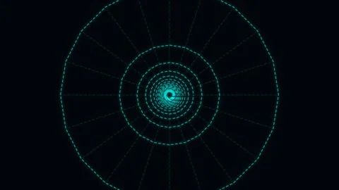 Light patterns form a spiral design on a dark background Stock Footage 337233660