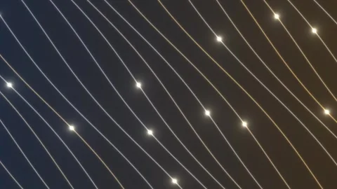 Light patterns form waves on dark background during Stock Footage 339324642