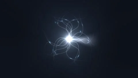 Light patterns in motion create dynamic visual effects in Stock Footage 338403689