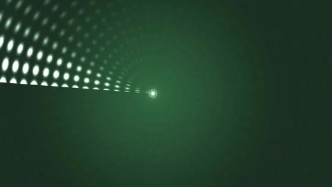 Light patterns move in a circular motion on a dark green Stock Footage 339327281