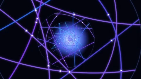 Light patterns moving in a circular formation with bright colors Stock Footage 337073507