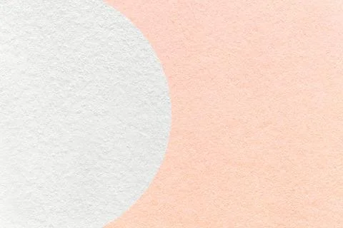 Light peach paper texture background with white semicircle and copy space for Foto stock