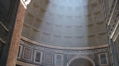 Light in Phanteon - Rome Video stock 21807101