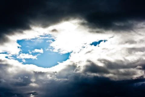 Light Piercing Through Clouds Stock Photos