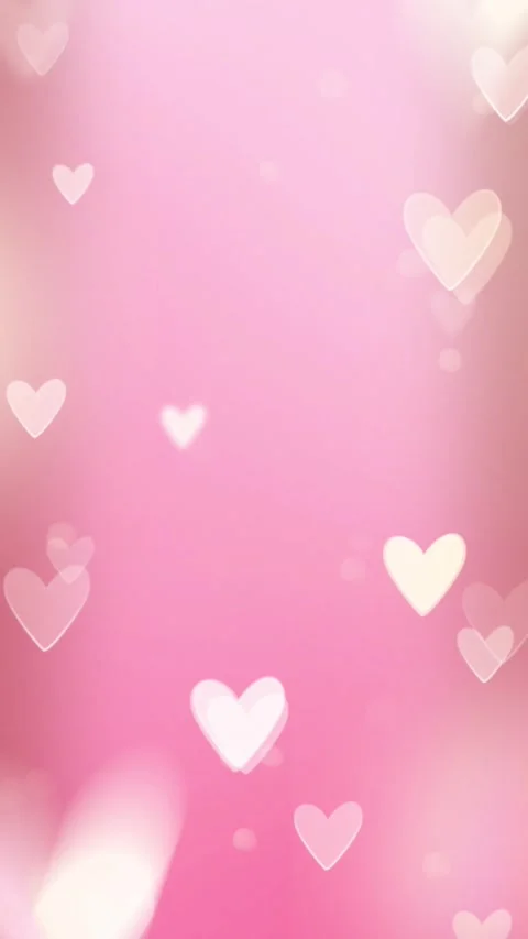 Light pink animated hearts background vertical backdrop Видео 297851664