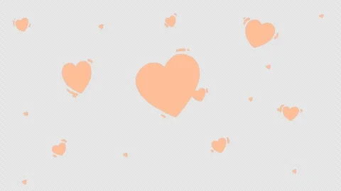 Light pink background with heart shape. Alpha channel Stock Footage 258191341