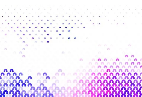 Light Pink, Blue vector backdrop with rainbows, clouds. Stock Illustration