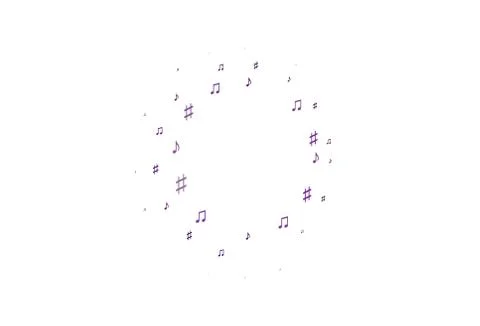 Light Pink, Blue vector backdrop with music notes. Illustrazione stock