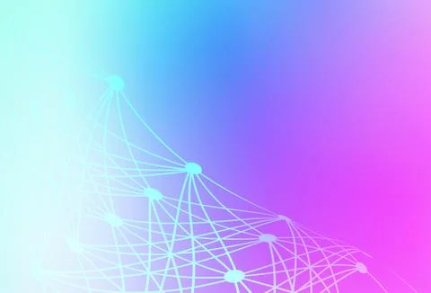 Light Pink, Blue vector backdrop with artificial intelligence data. 스톡 일러스트