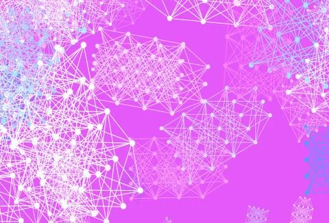 Light Pink, Blue vector backdrop with artificial intelligence data. Stock Illustration