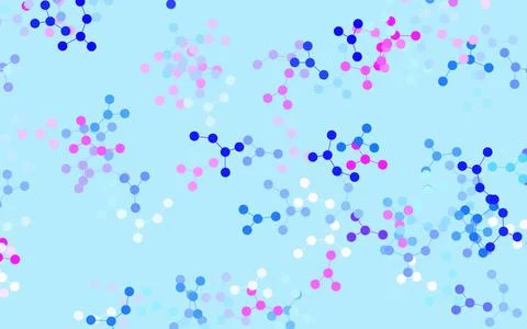 Light Pink, Blue vector backdrop with artificial intelligence data. 스톡 일러스트