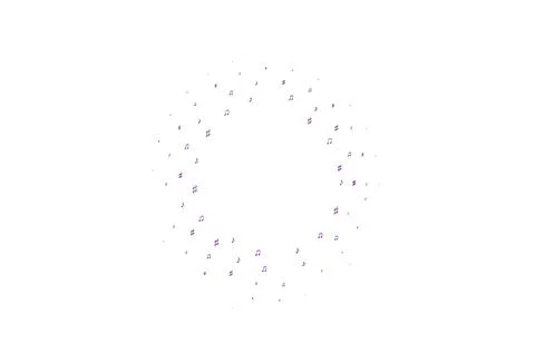 Light Pink, Blue vector backdrop with music notes. Illustrazione stock