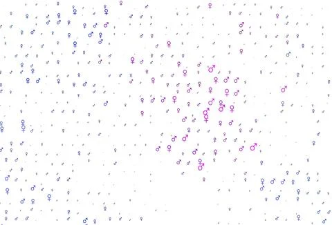 Light pink, blue vector backdrop with gender signs. イラスト素材