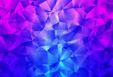 Light Pink, Blue vector backdrop with lines, triangles. Stock Illustration