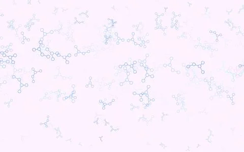 Light Pink, Blue vector backdrop with artificial intelligence data. Stock Illustration