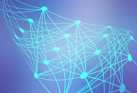 Light Pink, Blue vector backdrop with artificial intelligence data. Stock Illustration