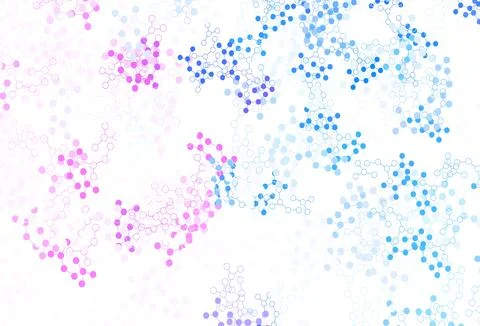 Light Pink, Blue vector backdrop with artificial intelligence data. Stock Illustration