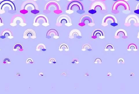 Light Pink, Blue vector background with rainbow symbols. 스톡 일러스트