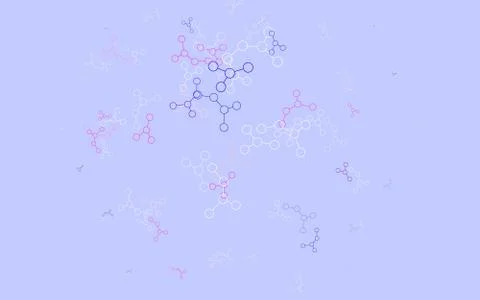 Light Pink, Blue vector background with forms of artificial intelligence. 스톡 일러스트