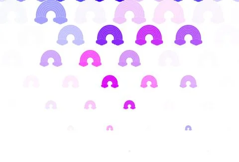 Light Pink, Blue vector background with rainbow symbols. イラスト素材