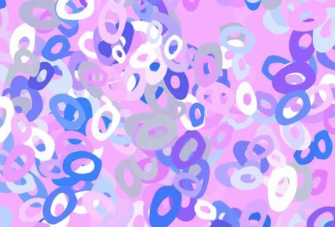 Light Pink, Blue vector background with bubbles. Stock Illustration