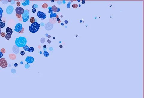 Light Pink, Blue vector background with lamp shapes. Stock Illustration