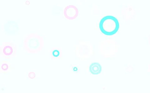 Light Pink, Blue vector background with bubbles. Stock Illustration