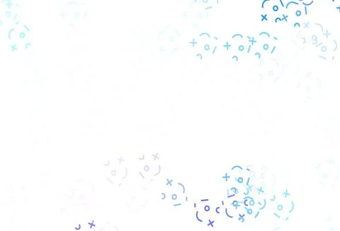 Light Pink, Blue vector background with arithmetic signs. Stock Illustration