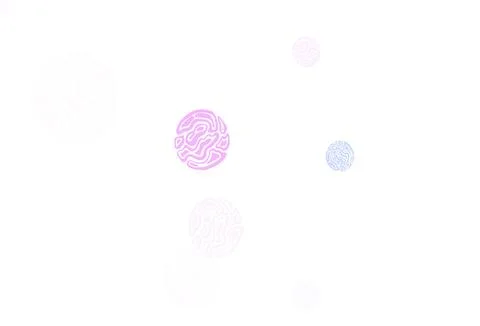 Light Pink, Blue vector background with bubbles. Stock Illustration