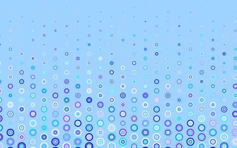 Light Pink, Blue vector background with bubbles. Stock Illustration
