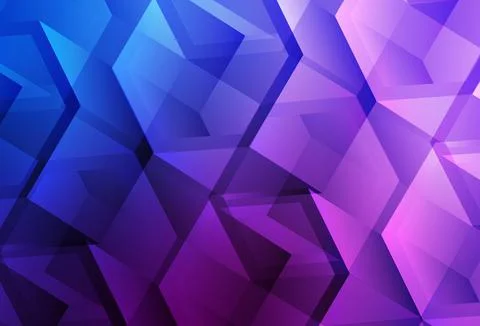 Light Pink, Blue vector background with hexagons. Stock Illustration