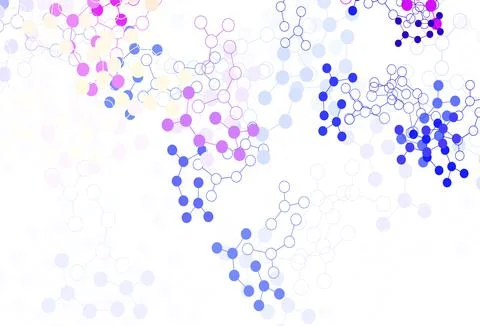 Light Pink, Blue vector background with forms of artificial intelligence. Illustrazione stock
