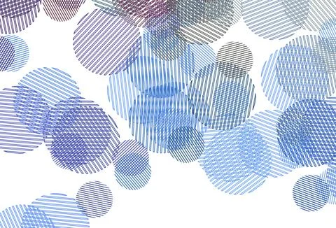 Light Pink, Blue vector background with bubbles. Stock Illustration