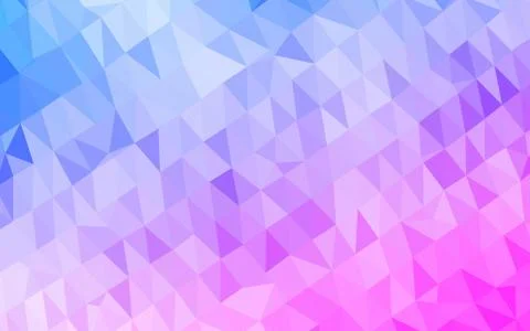 Light Pink, Blue vector blurry triangle pattern. Stock Illustration