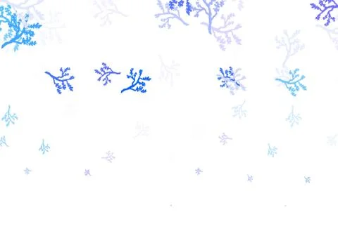 Light Pink, Blue vector doodle pattern with branches. Illustrazione stock