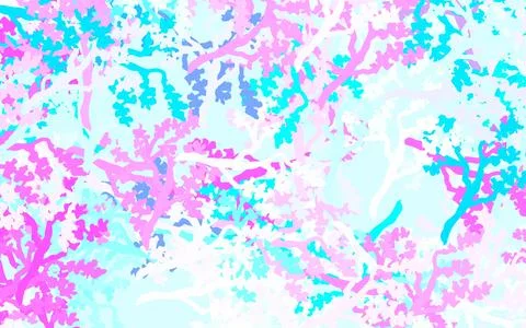 Light Pink, Blue vector elegant template with leaves, branches. Stock Illustration