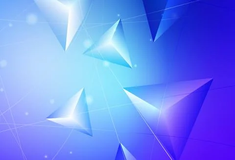 Light Pink, Blue vector gradient triangles pattern. Stock Illustration