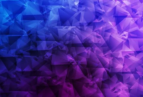 Light Pink, Blue vector gradient triangles pattern. Stock Illustration