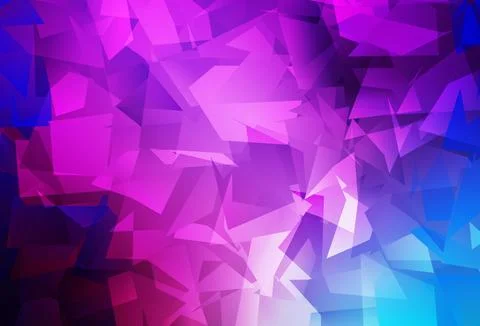 Light Pink, Blue vector gradient triangles pattern. Stock Illustration
