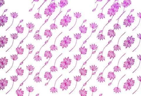 Light Pink, Blue vector hand painted pattern. イラスト素材