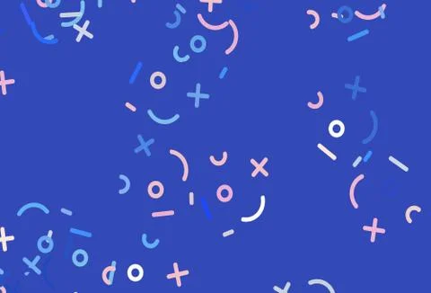 Light Pink, Blue vector layout with algebra elements. 스톡 일러스트