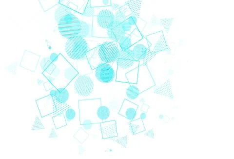 Light Pink, Blue vector layout with circles, lines, rectangles. 스톡 일러스트