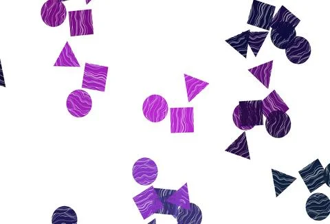 Light Pink, Blue vector layout with circles, lines, rectangles. Stock Illustration